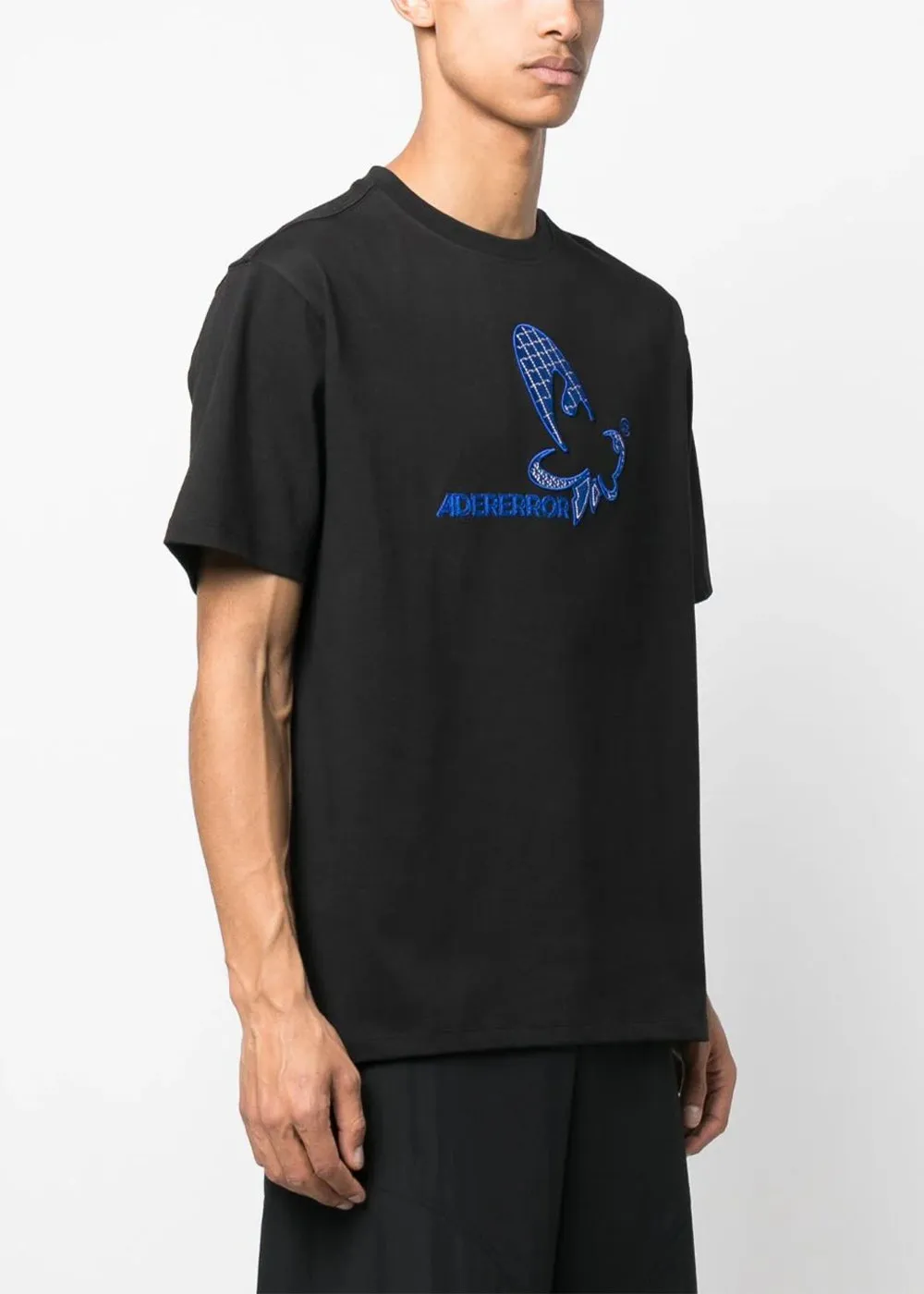 Black Embroidered-Logo T-Shirt