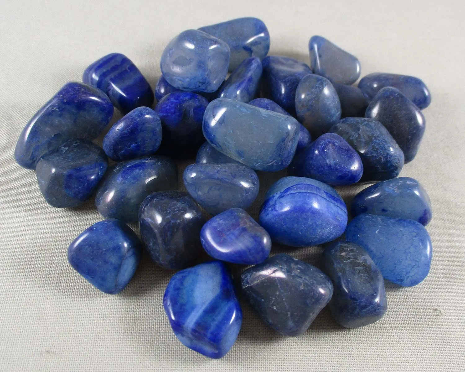 Blue Agate Polished Stones 5pcs J088**