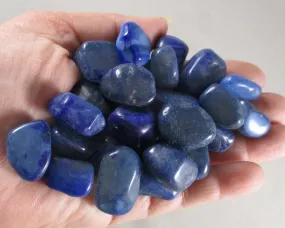 Blue Agate Polished Stones 5pcs J088**