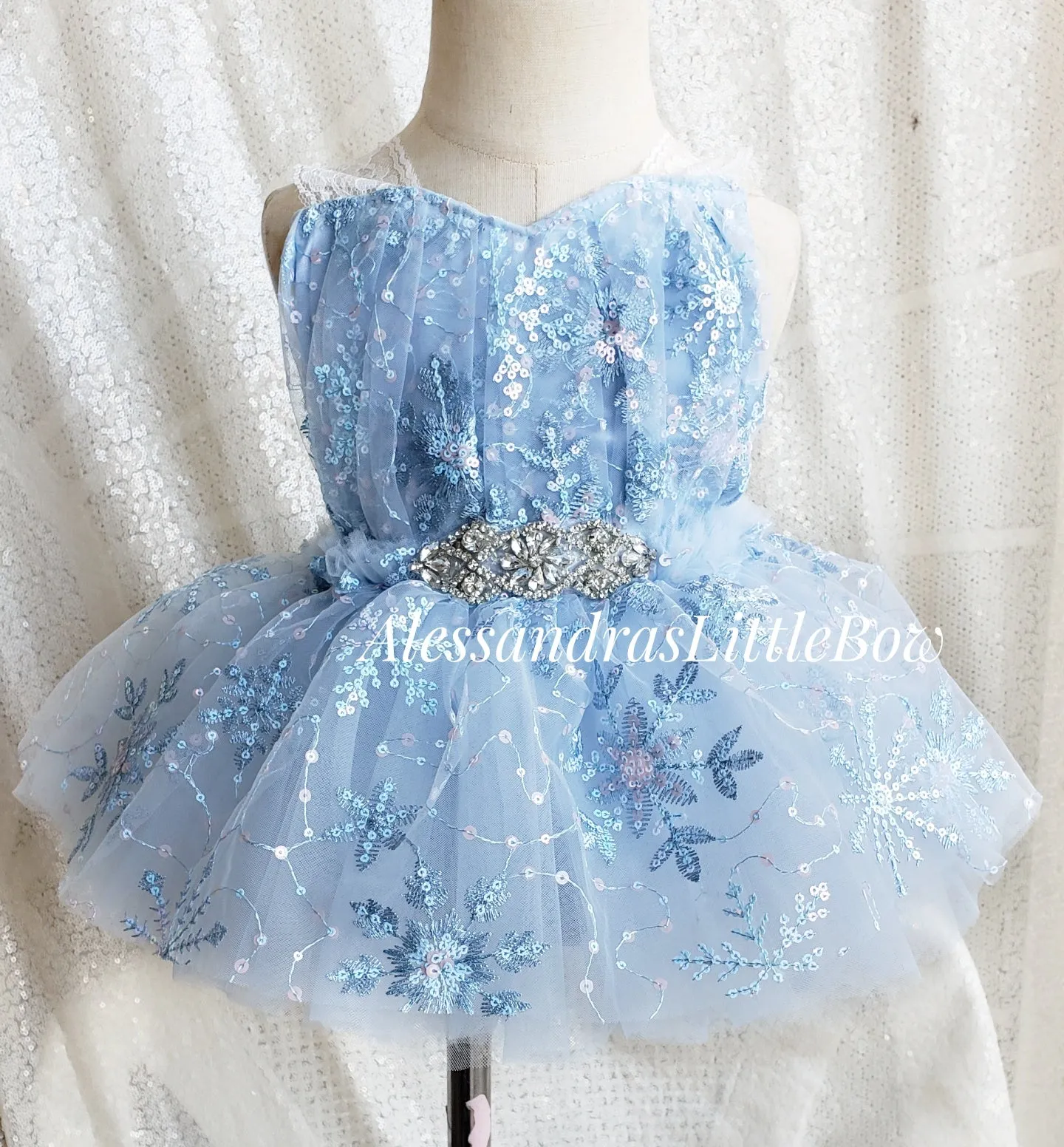 Blue and Silver Starlight whimsical Romper