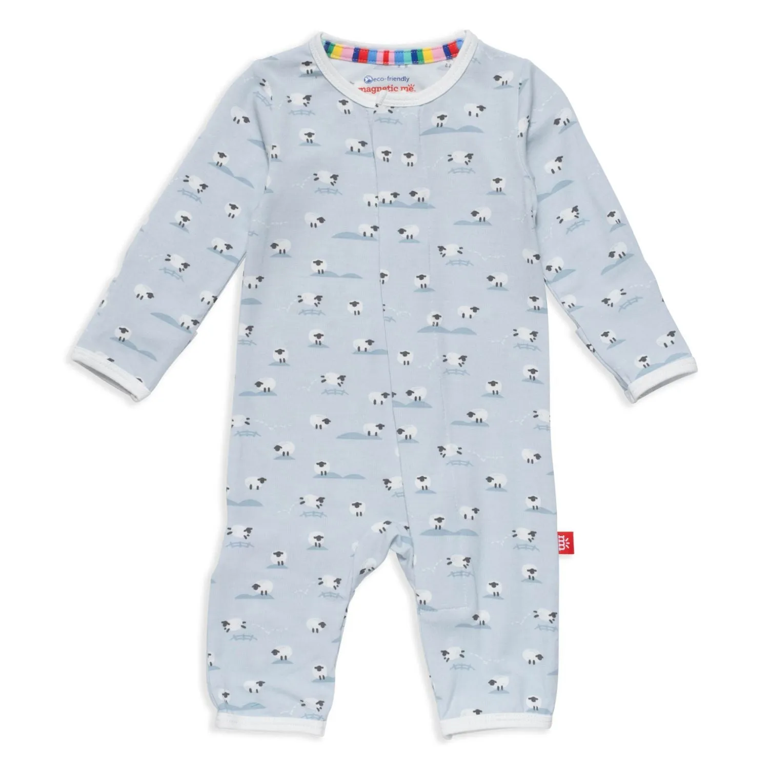 blue baa baa baby modal magnetic fuss free coverall