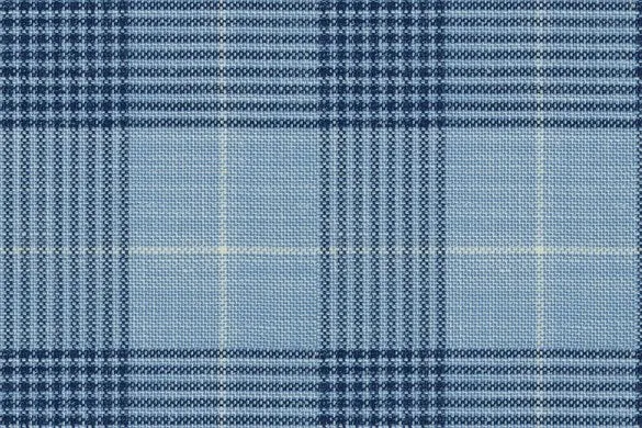 Blue Check 83% Wool 17% Linen (Ref-417467)