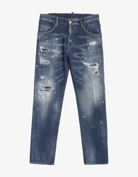 Blue Distressed Run Dan Jeans