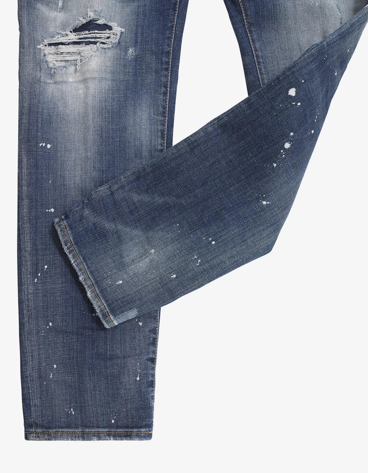 Blue Distressed Run Dan Jeans