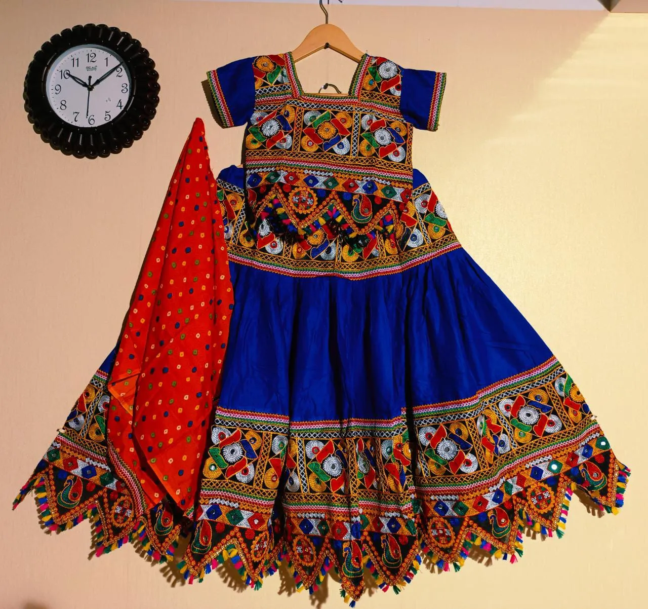 Blue Garba Lehenga