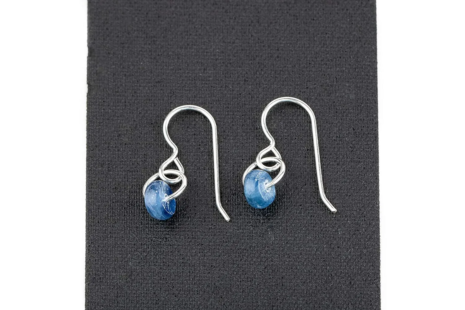 Blue Kyanite Orbit Earrings