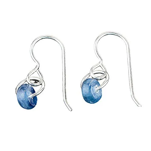 Blue Kyanite Orbit Earrings