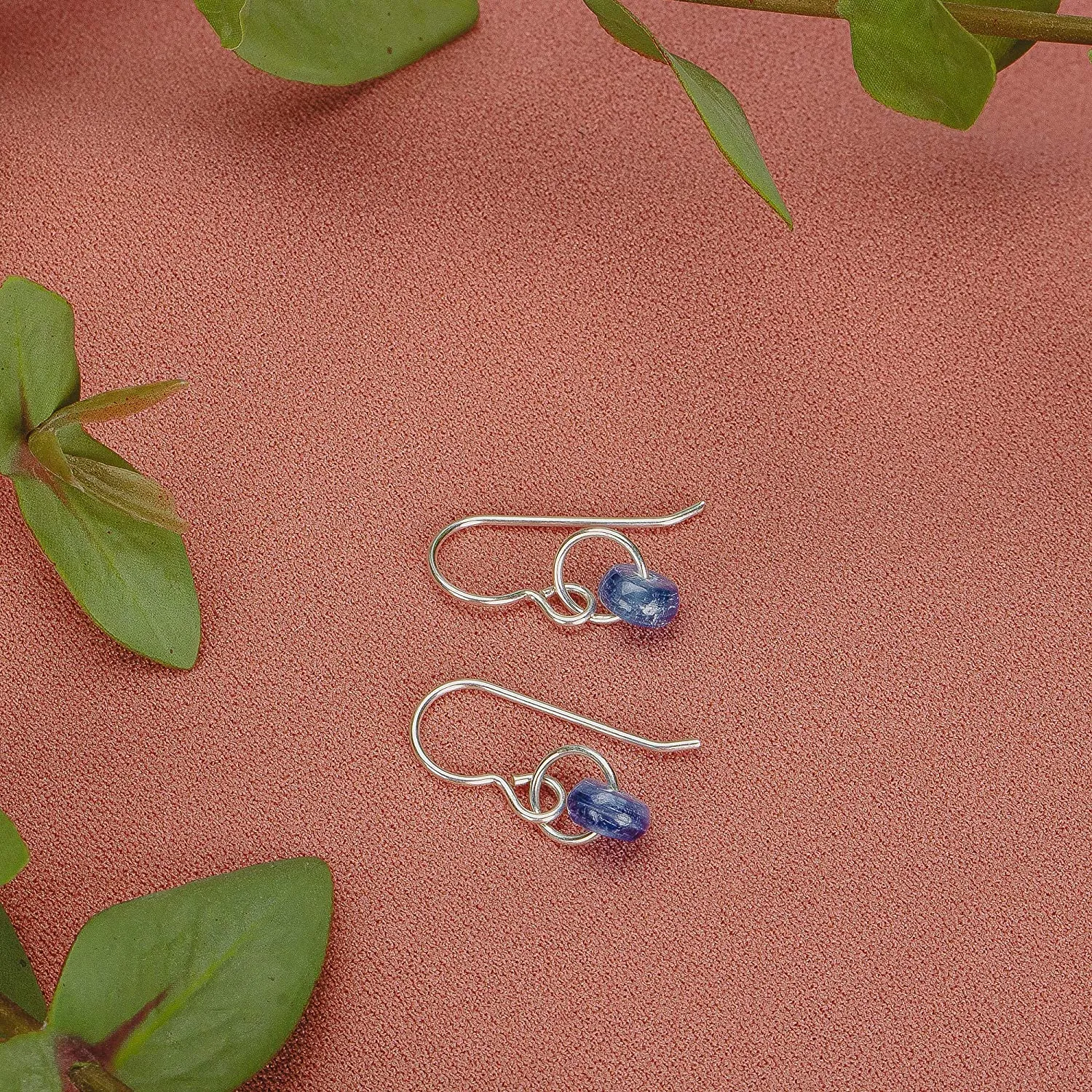 Blue Kyanite Orbit Earrings