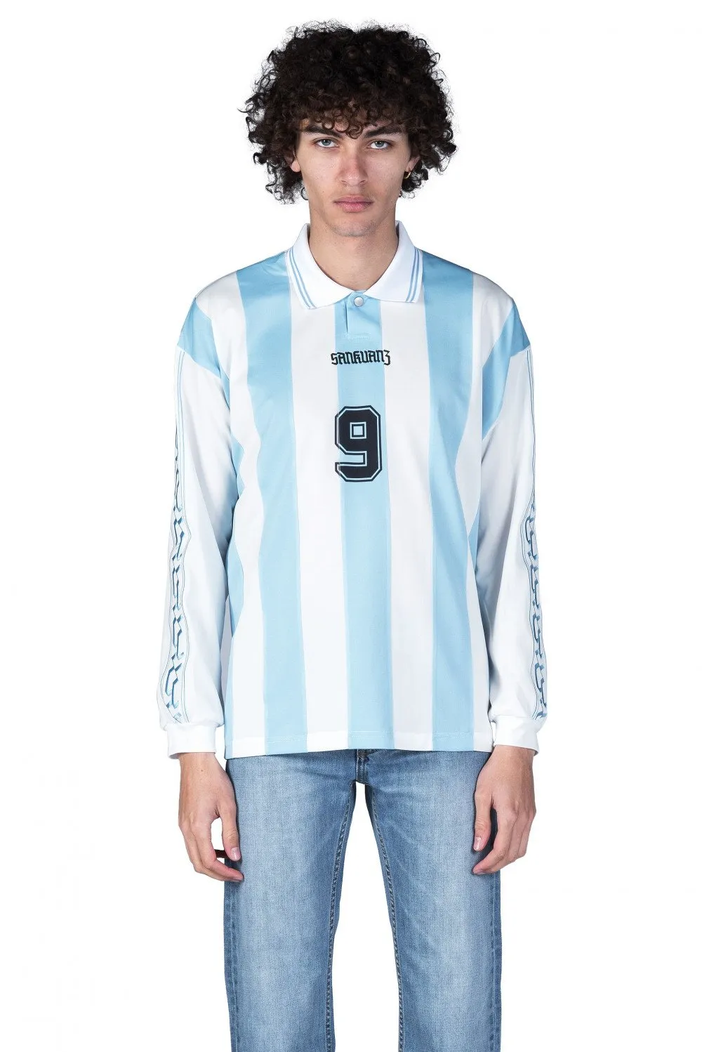 Blue Stripe Football Jersey