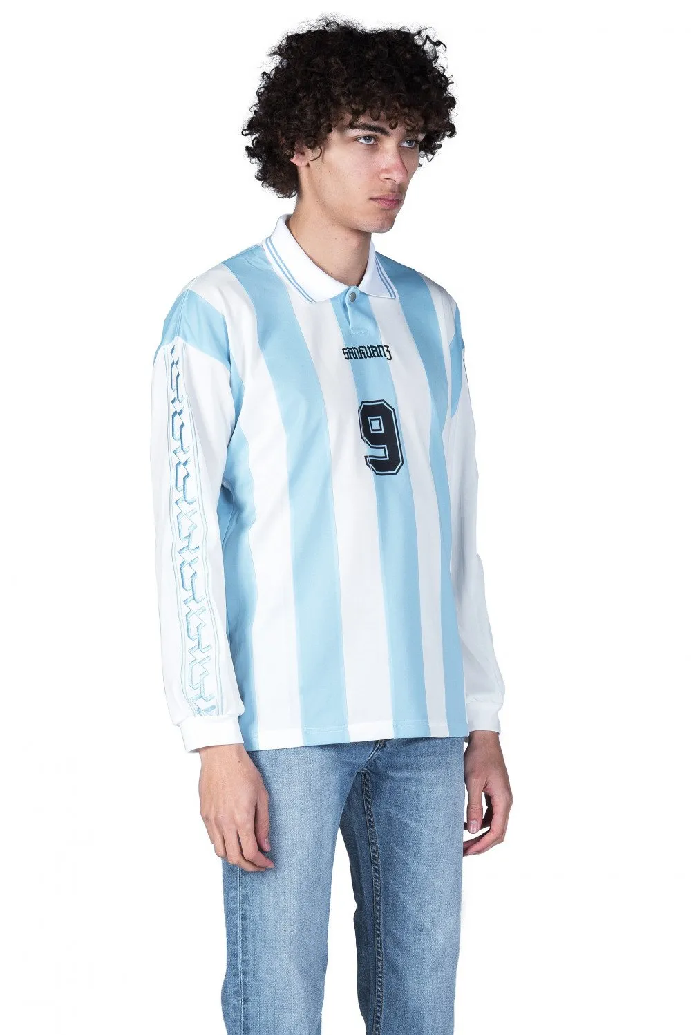 Blue Stripe Football Jersey