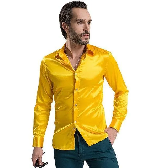 Bolan Satin Silk Shirt For Men