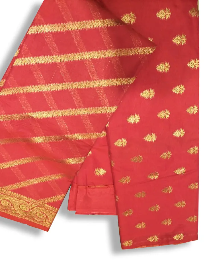 Booti Woven Chanderi Unstitched Suit Piece With Dupatta