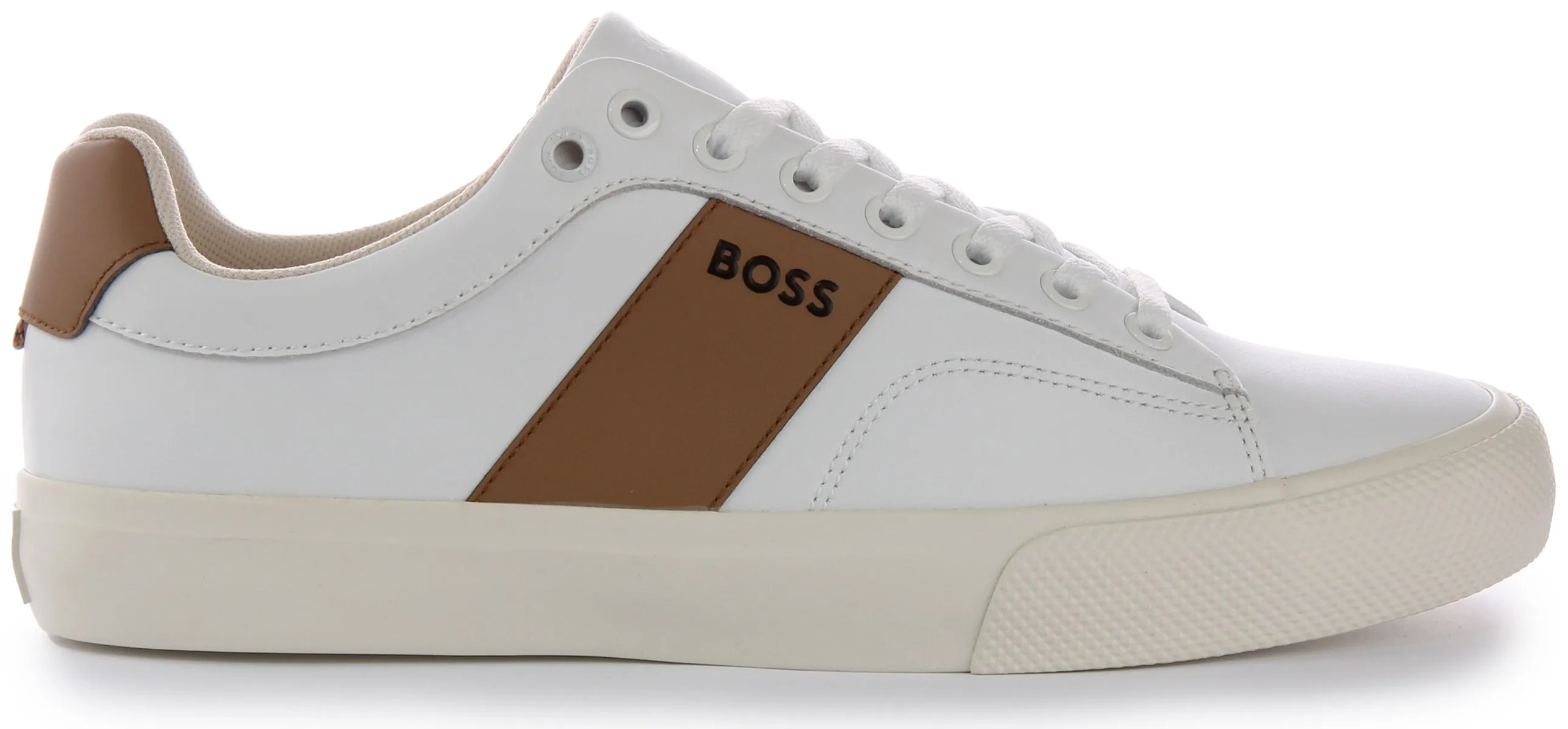 Boss Aiden Tennis In White Brown For Men