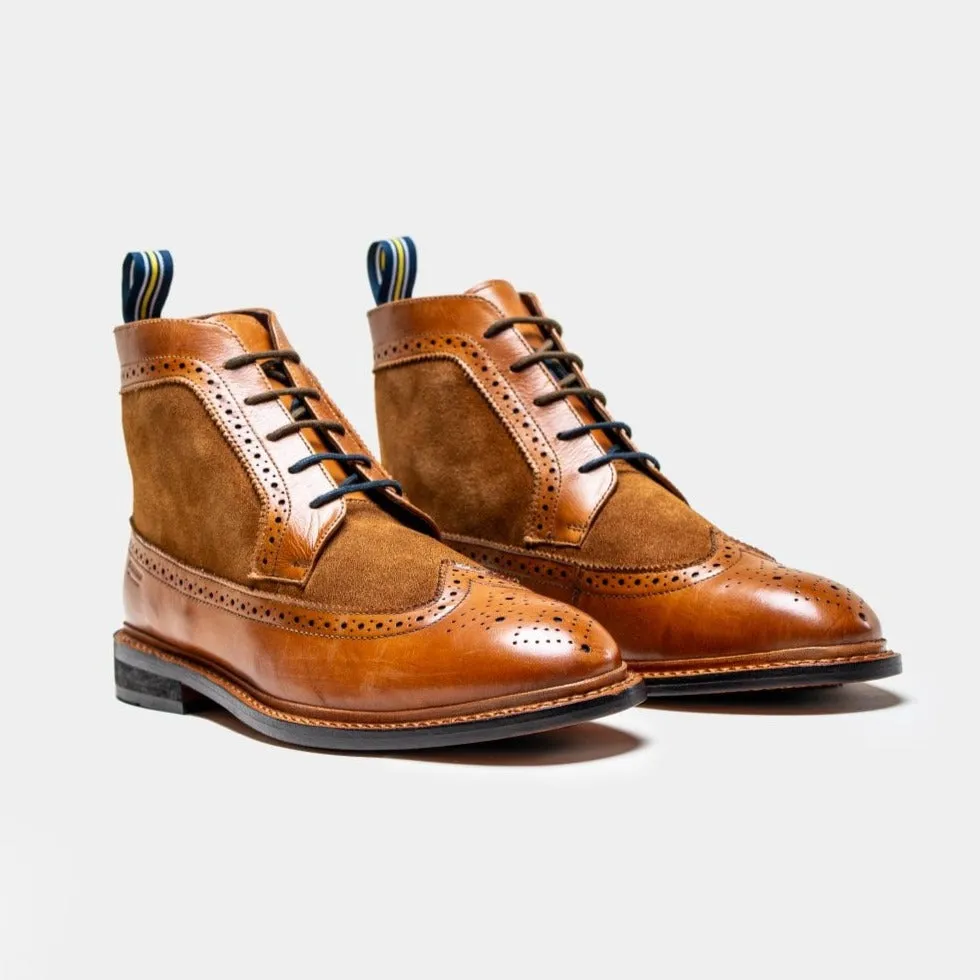 Bosworth Tan Brogue Boots