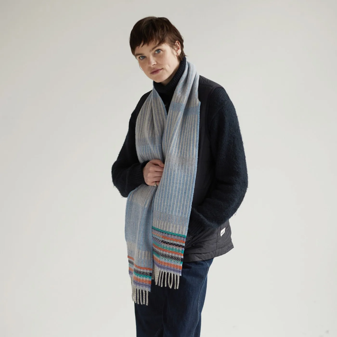 Bothy Periwinkle Scarf - Sky