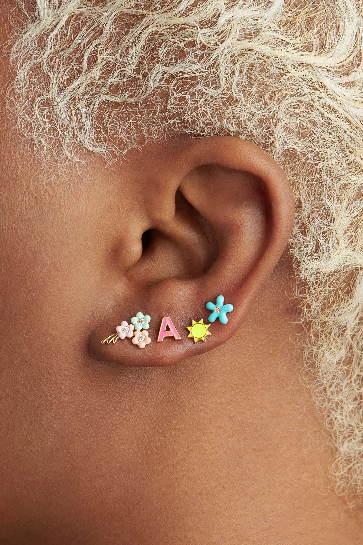 Bouquet of Flowers Stud - In Stock