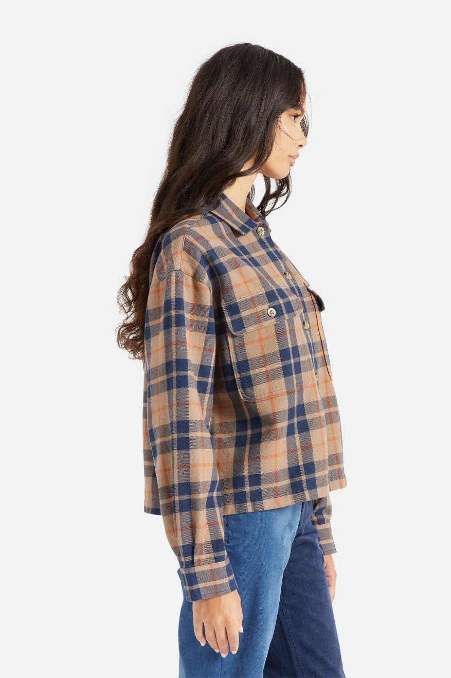 Bowery Women's L/S Flannel - Pine Bark