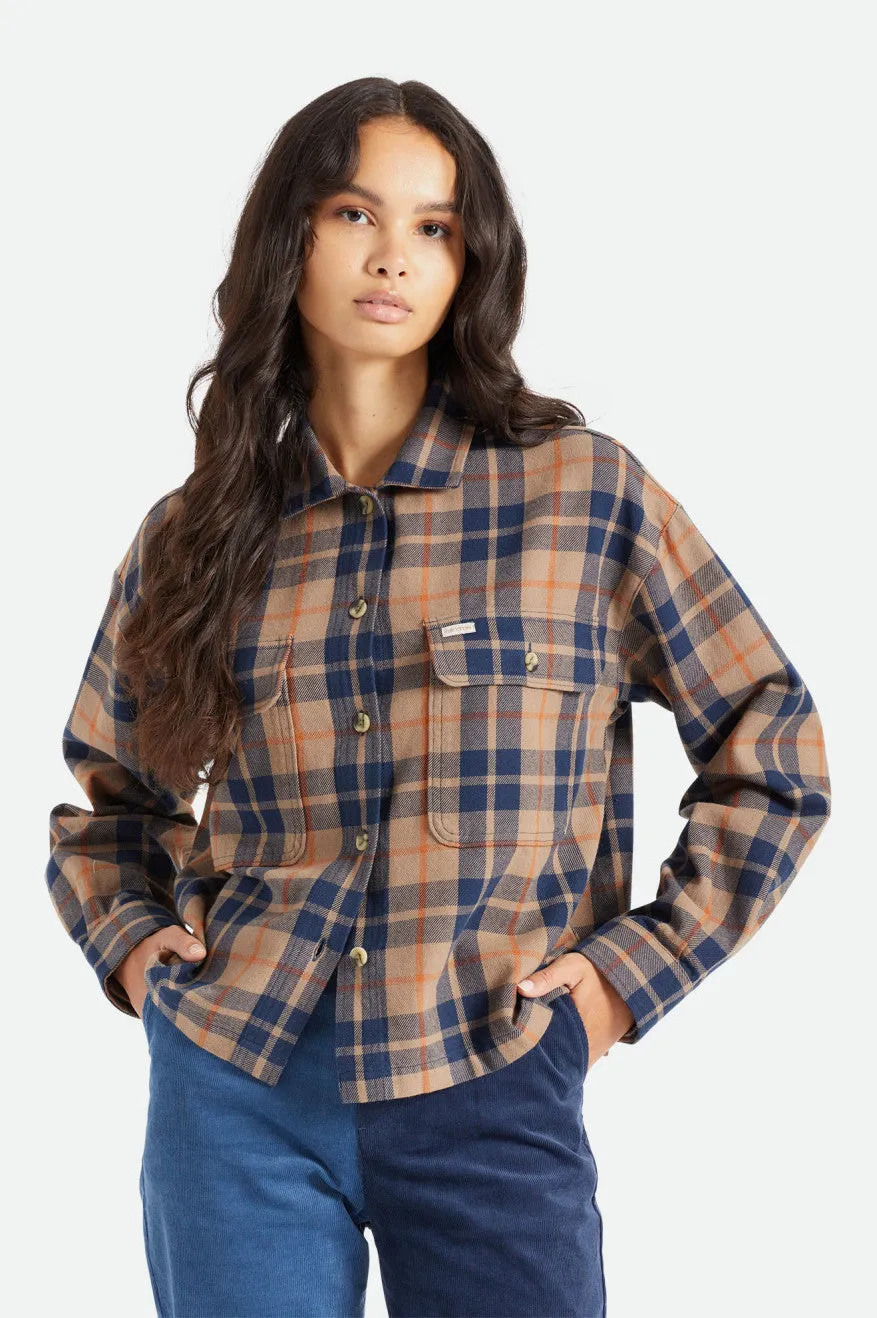 Bowery Women's L/S Flannel - Pine Bark