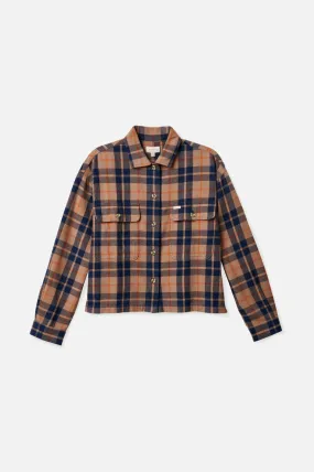 Bowery Women's L/S Flannel - Pine Bark