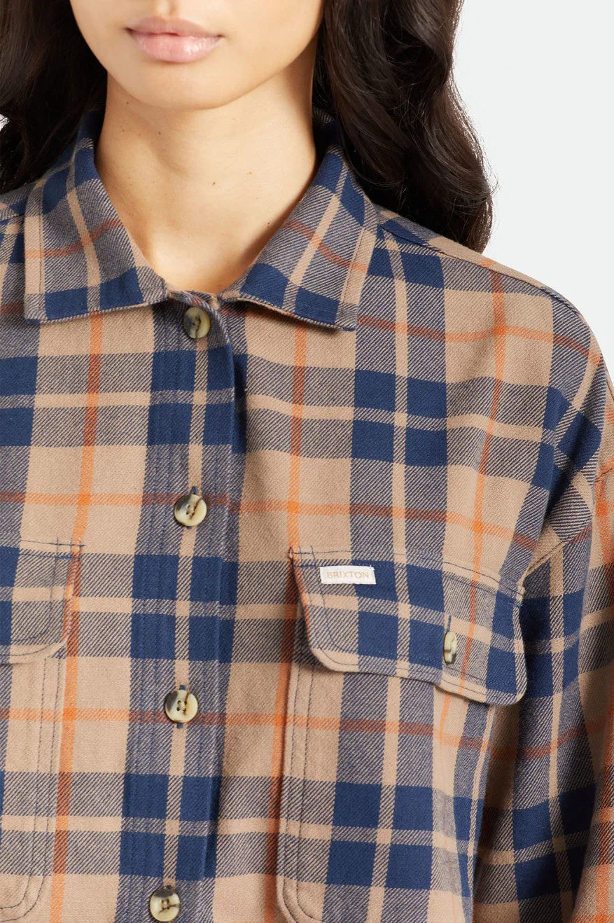 Bowery Women's L/S Flannel - Pine Bark