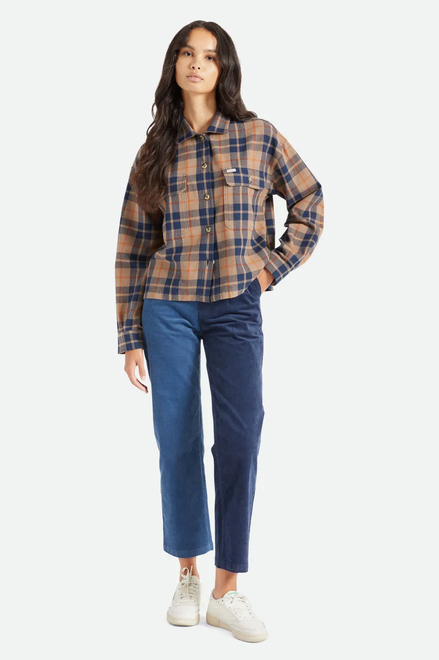 Bowery Women's L/S Flannel - Pine Bark