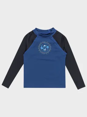 Boys 2-7 Everyday UPF 50 Long Sleeve Rashguard - Black/Blue