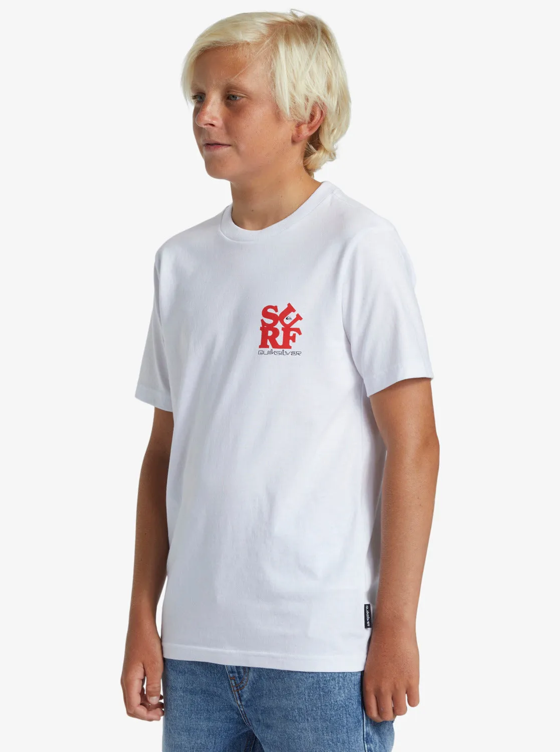 Boys 8-16 Surf Short Sleeve T-Shirt - White