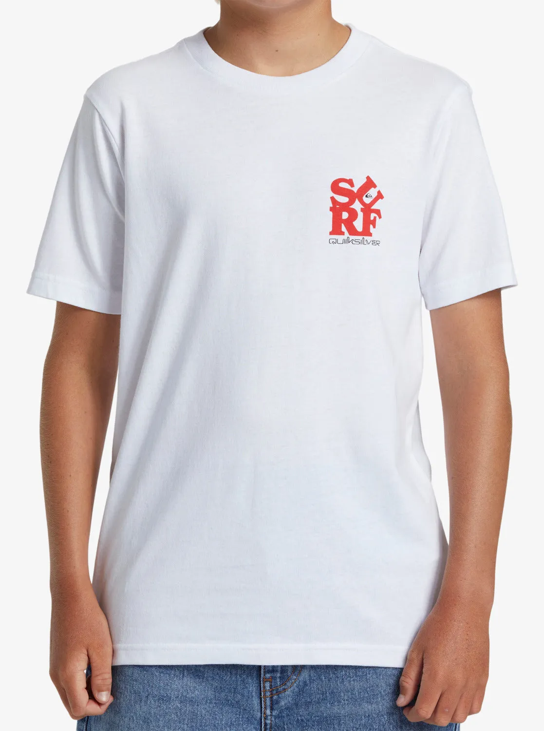 Boys 8-16 Surf Short Sleeve T-Shirt - White