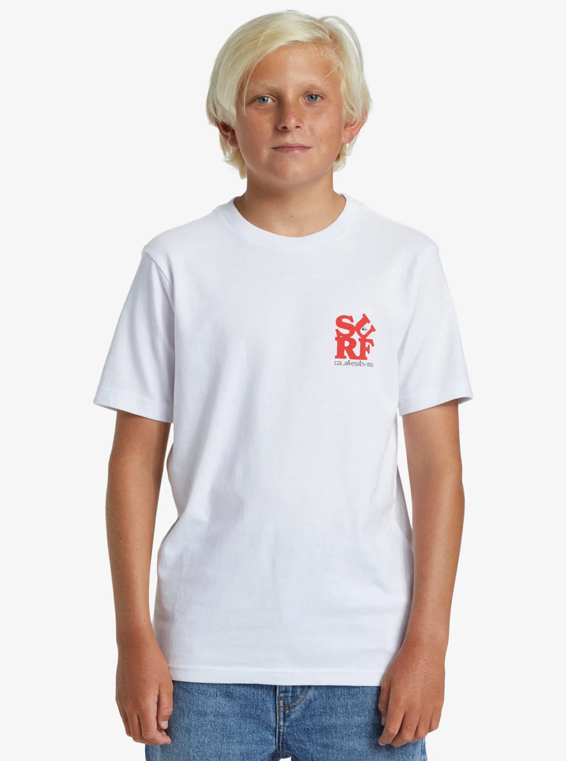 Boys 8-16 Surf Short Sleeve T-Shirt - White