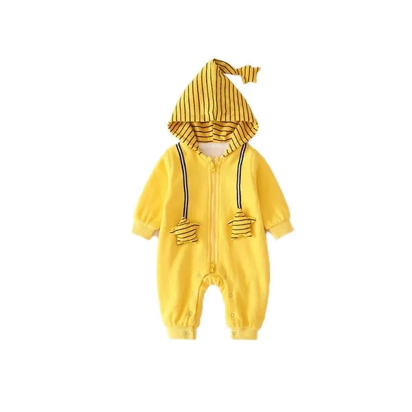 Boys And Girls Thicken Hooded Rompers