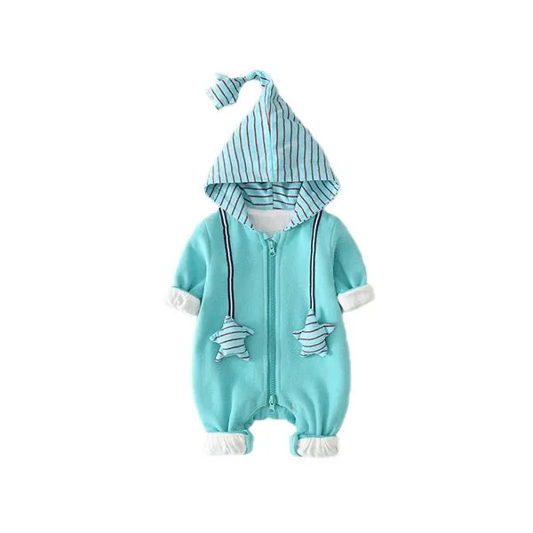 Boys And Girls Thicken Hooded Rompers