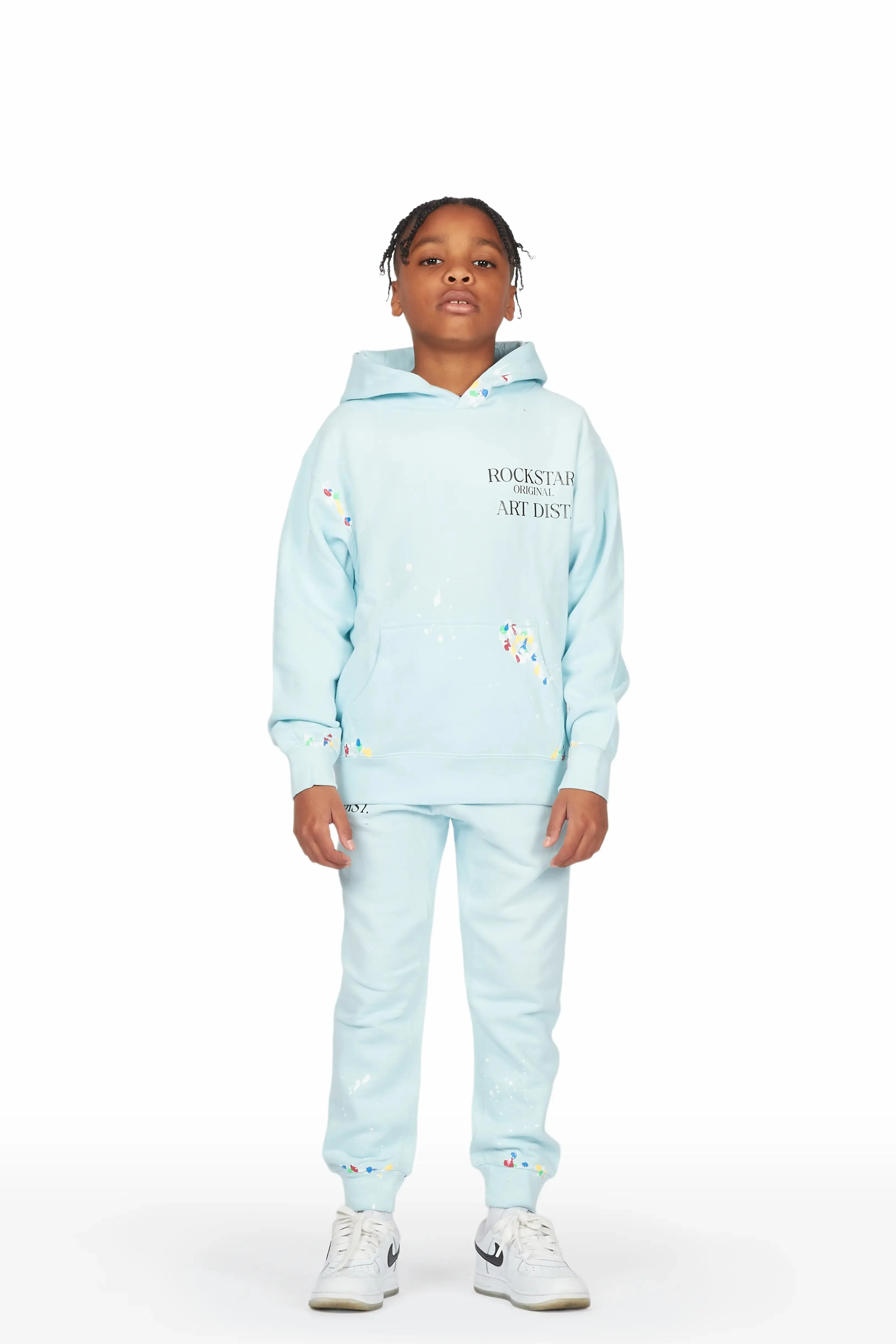 Boys Palmer Sky Blue Hoodie Track Set