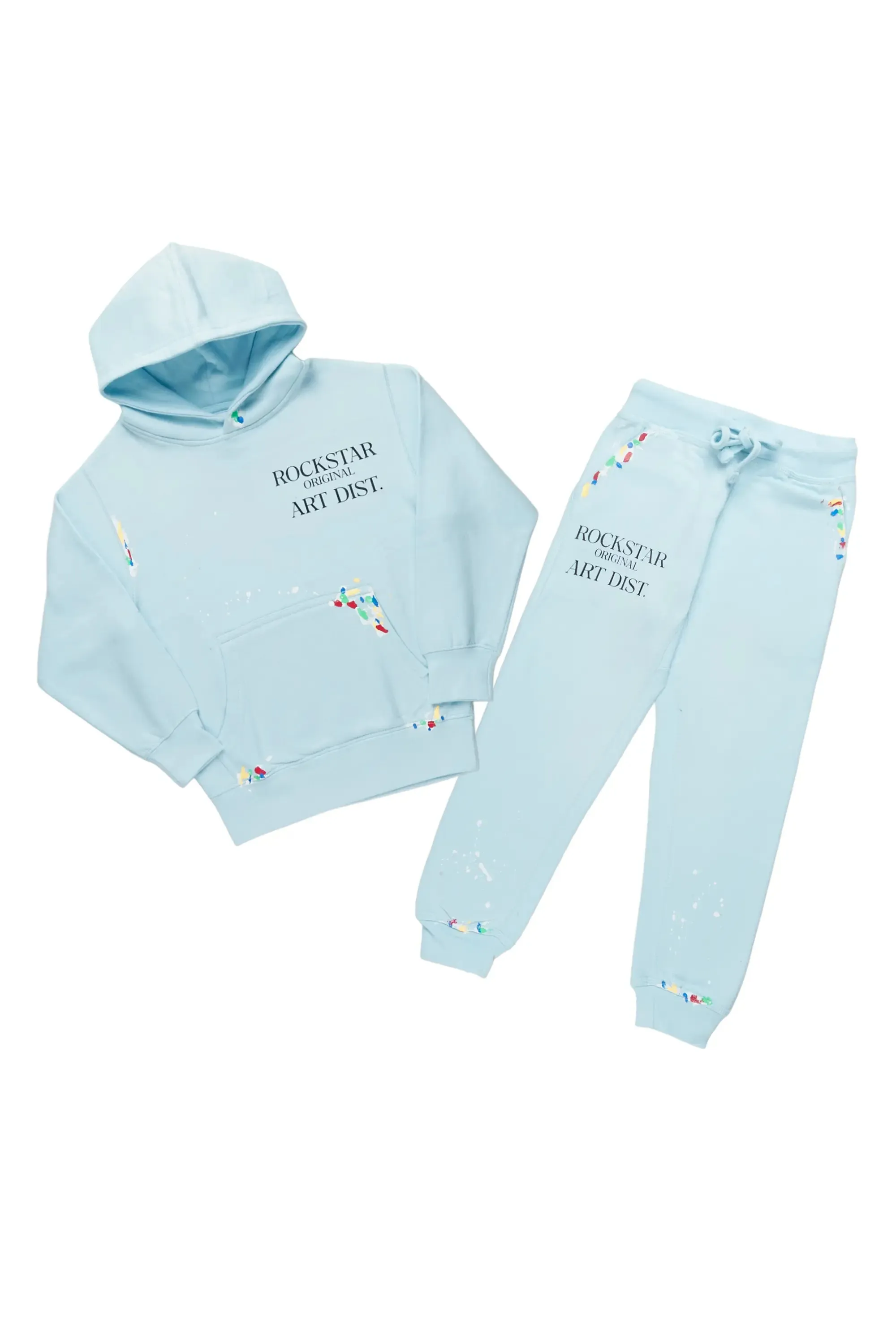 Boys Palmer Sky Blue Hoodie Track Set