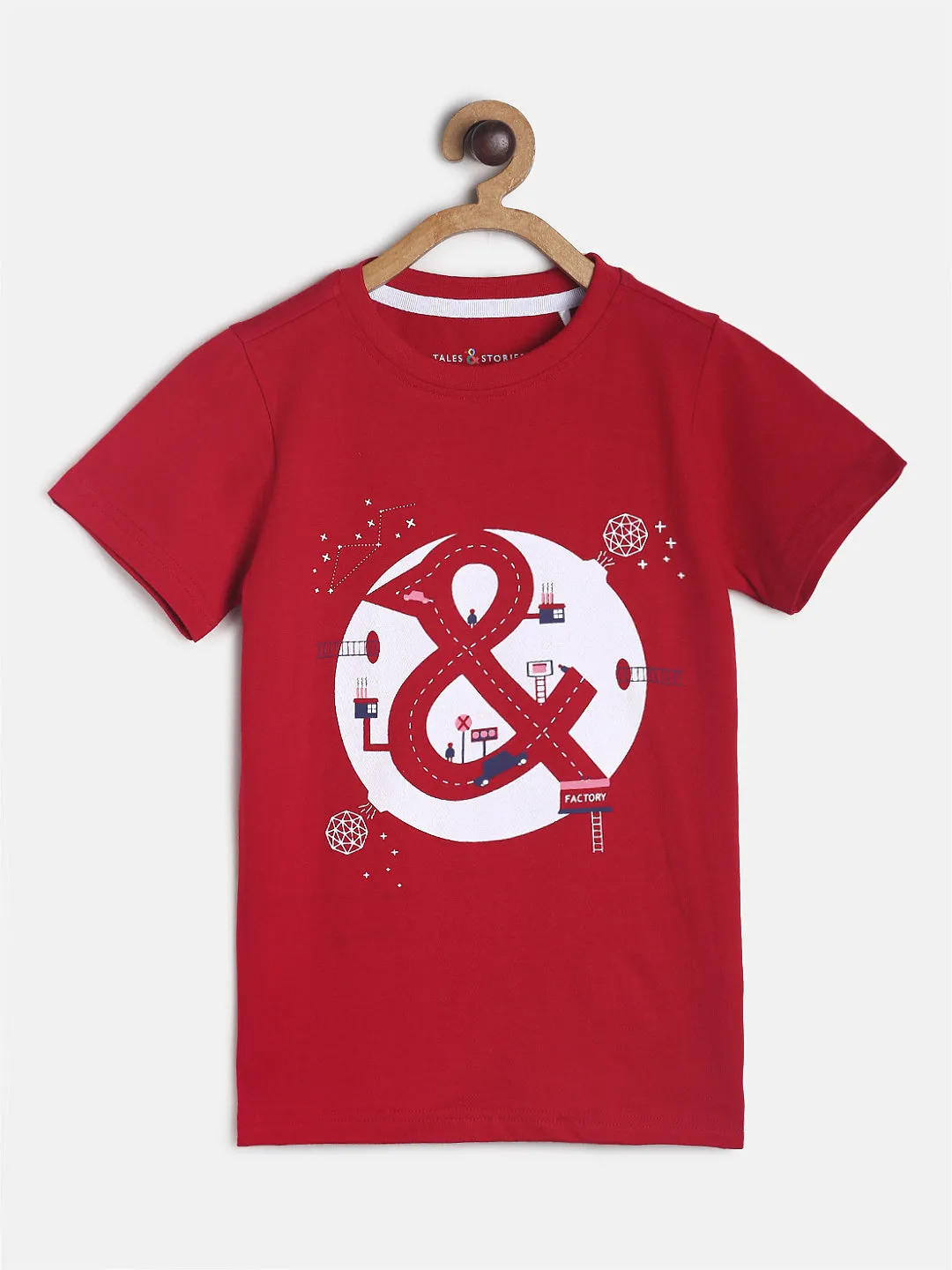 BOYS REGULAR FIT RED T-SHIRT