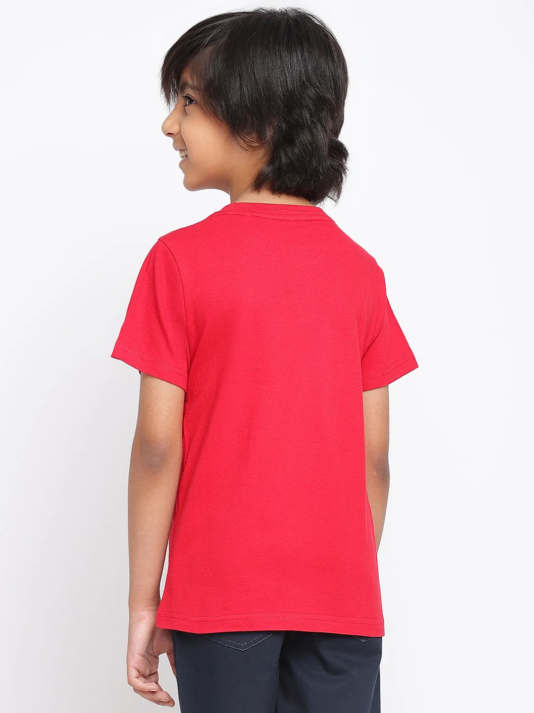 BOYS REGULAR FIT RED T-SHIRT