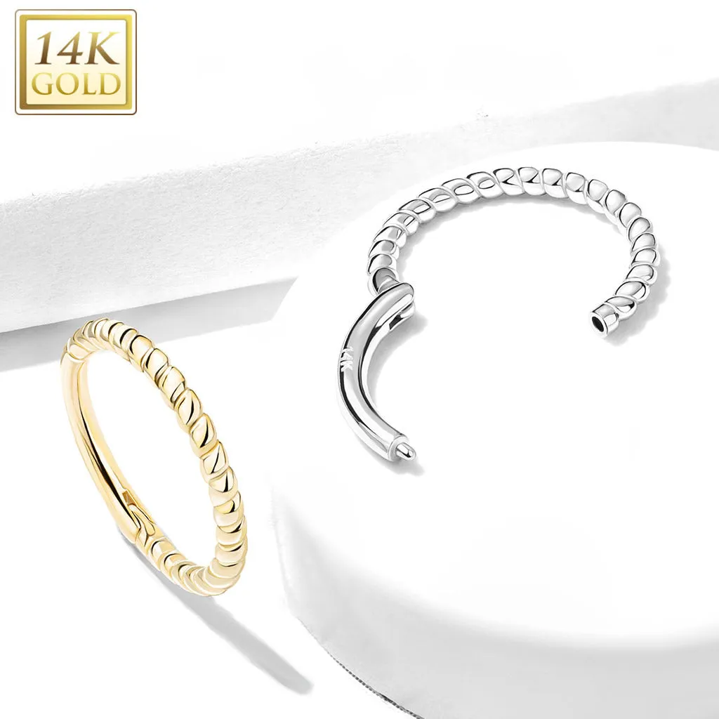 Braided Septum & Earring Body Jewellery in White Gold