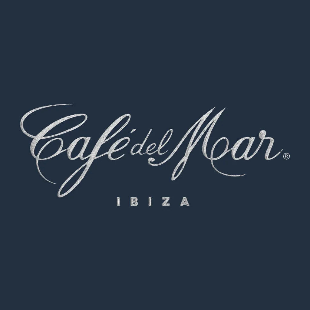 Café del Mar Ibiza White Embroidered Logo Women's College Hooded Sweatshirt