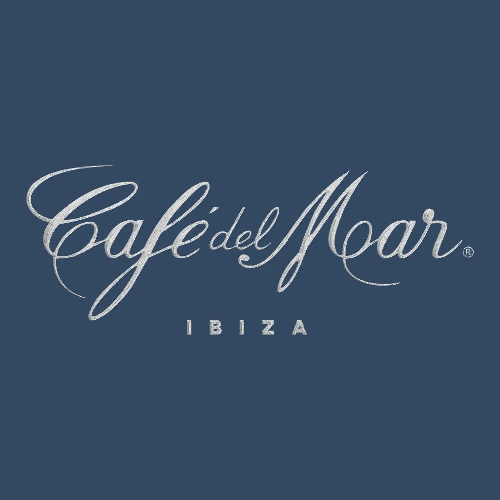 Café del Mar Ibiza White Embroidered Logo Women's College Hooded Sweatshirt