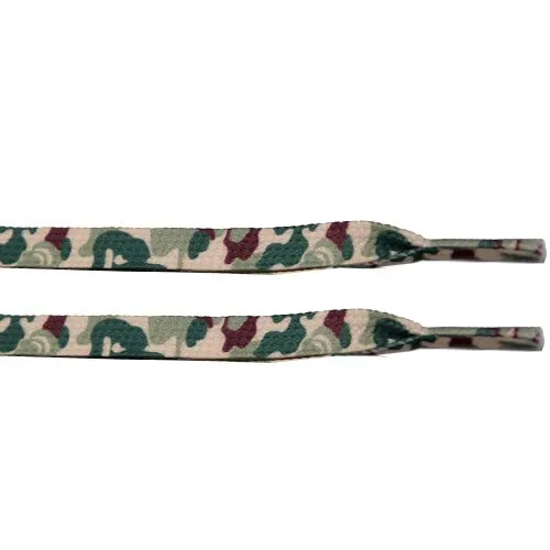 Camouflage Green Print Laces