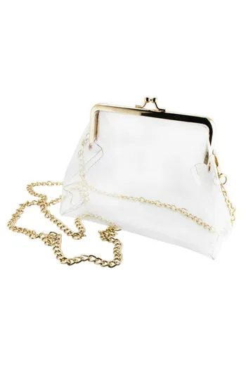 Capri Kiss Lock Clear Crossbody Bag