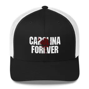 Carolina Forever - Script - Black/White Trucker Hat