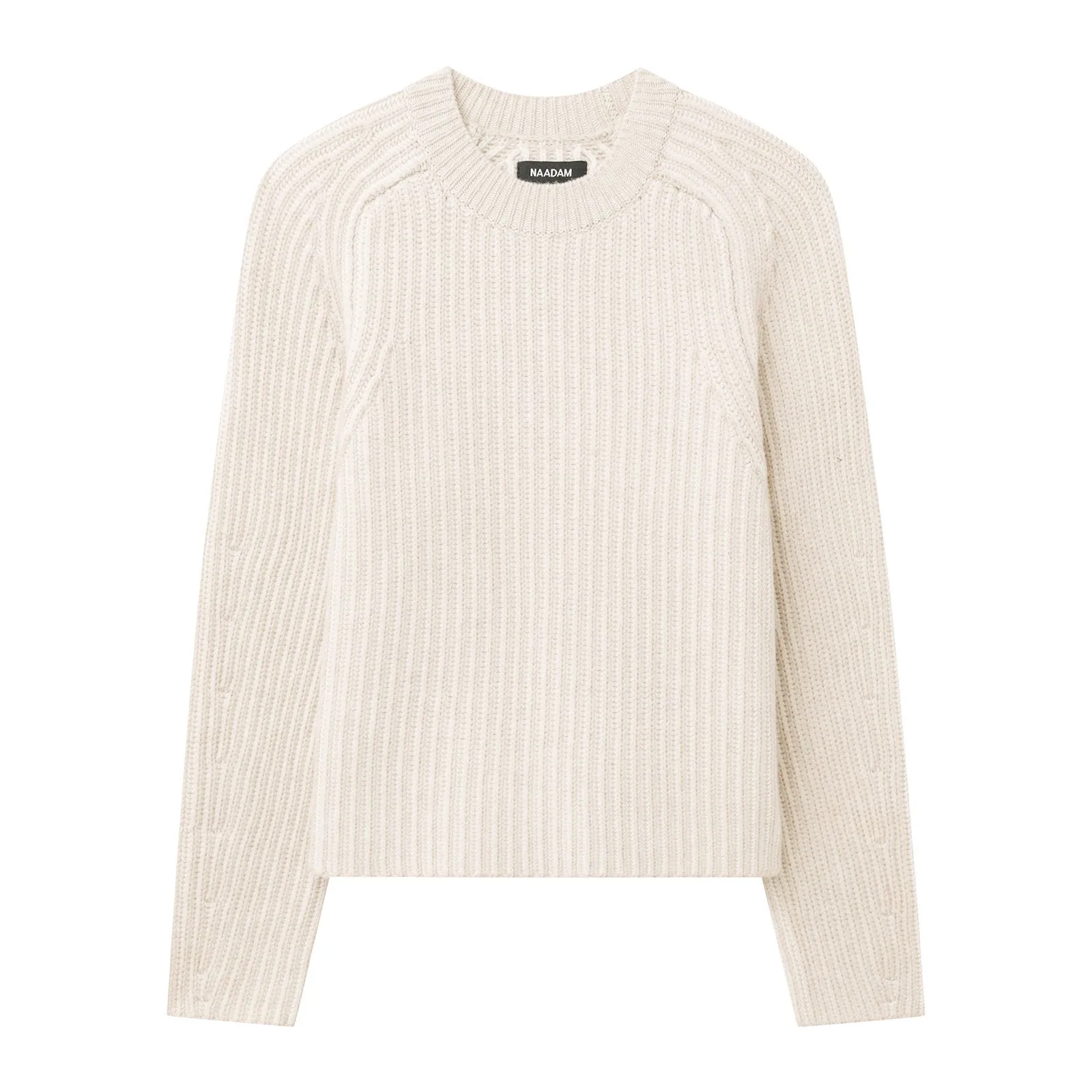 Cashmino Ribbed Crewneck Sweater