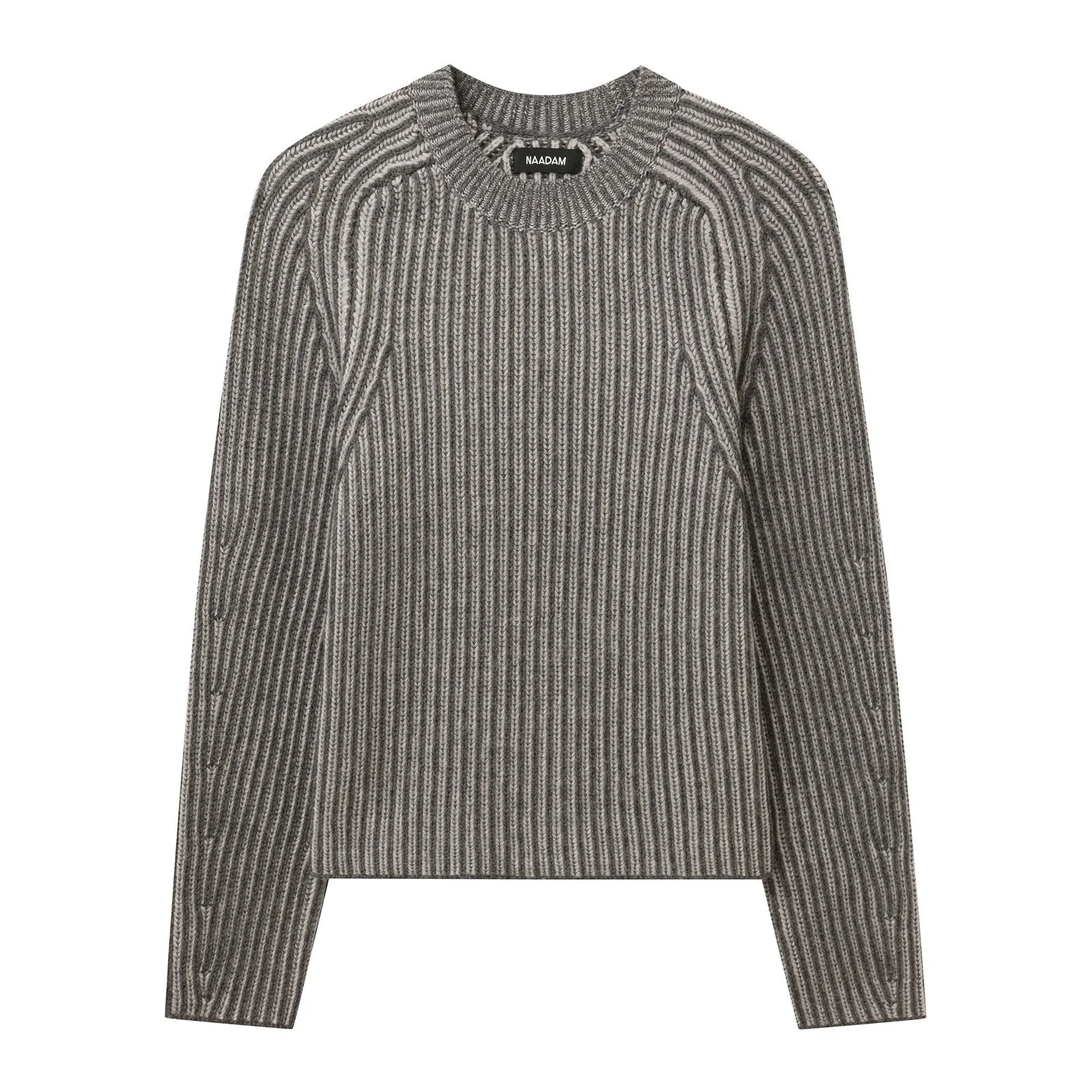 Cashmino Ribbed Crewneck Sweater