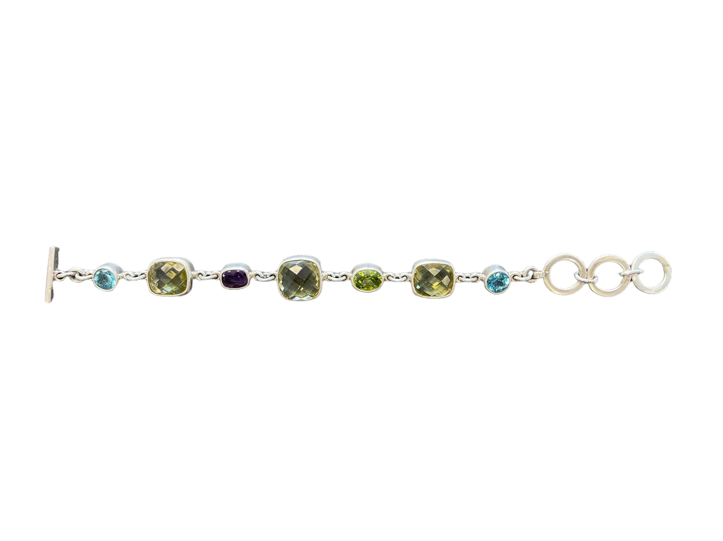 Charles Albert Silver - Multi Gemstone Bracelet