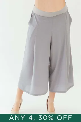 Charlie Pleated Flare Maternity Pants Grey