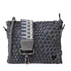 Charlotte Woven Crossbody - Charcoal