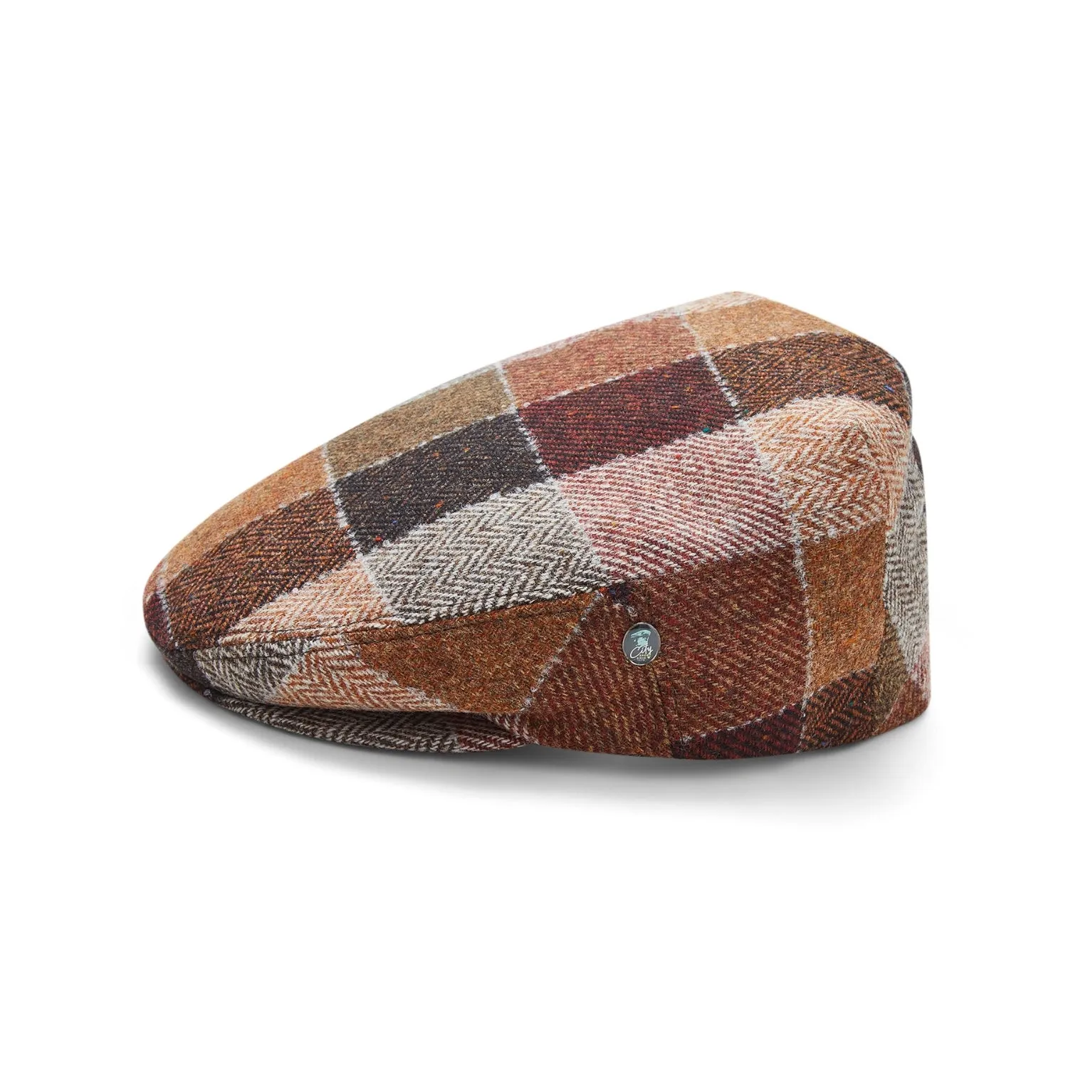 City Sport - Cool Comfort - Wool Flat Cap - Brown Check 4491