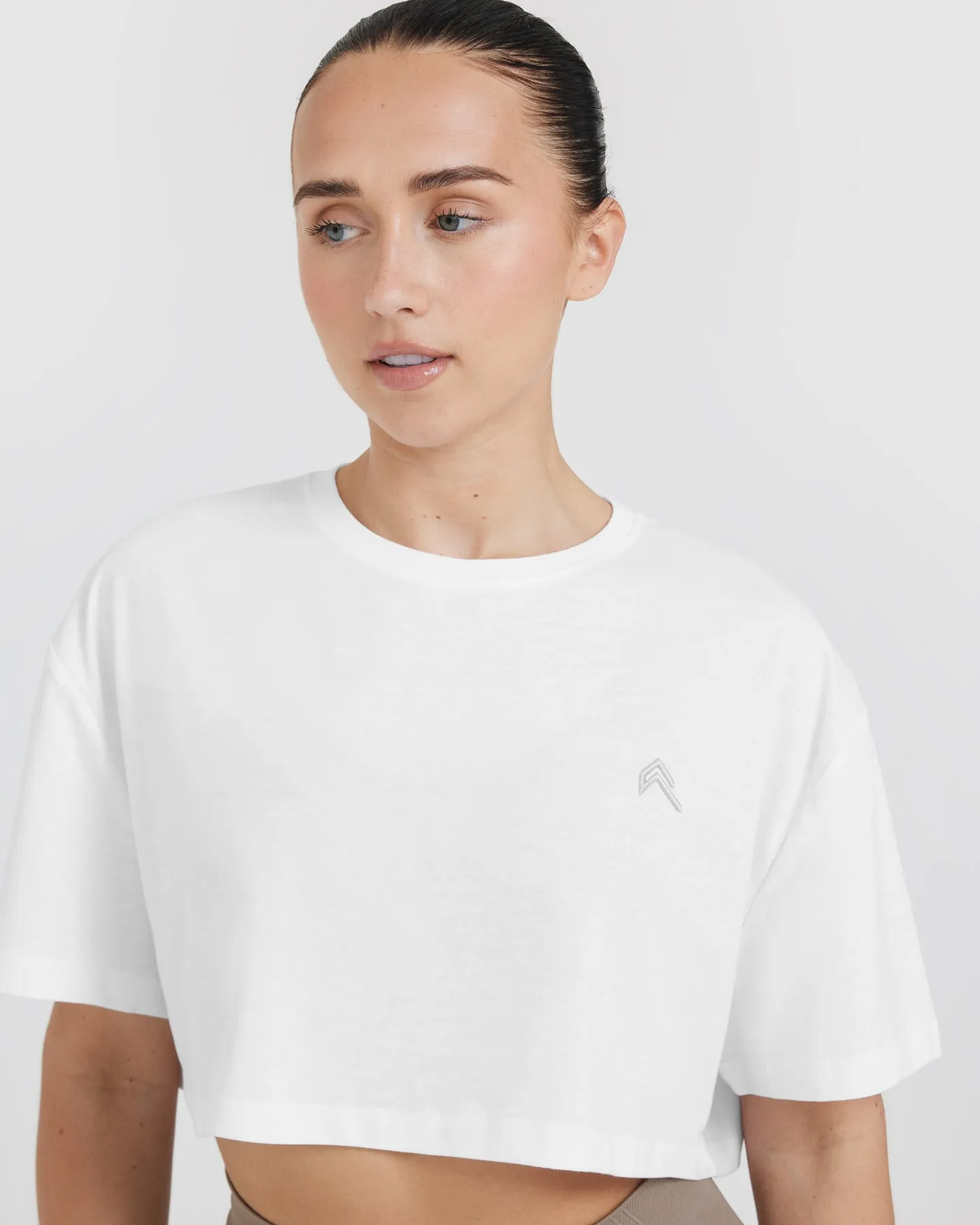 Classic Crop Lightweight T-Shirt | White