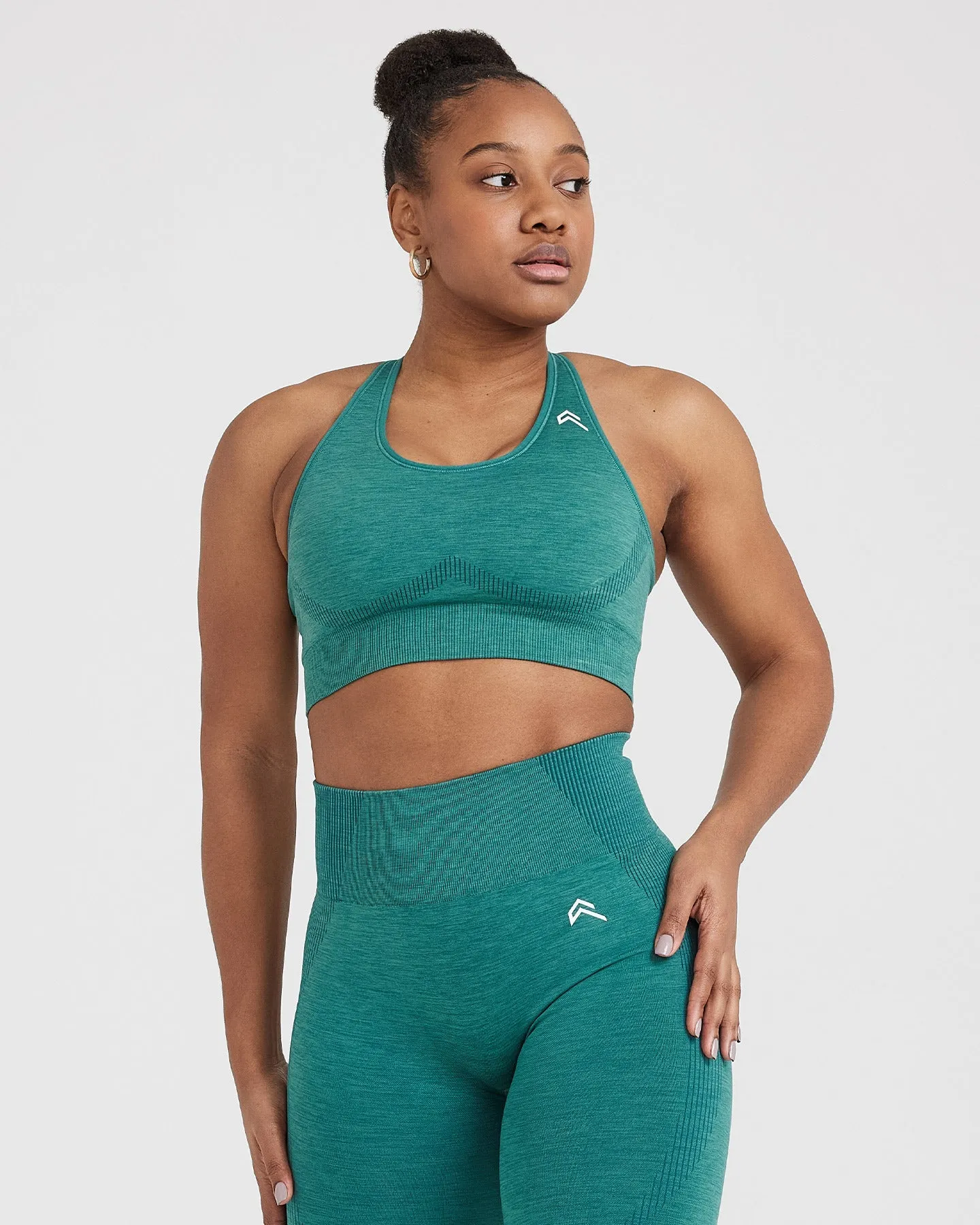 Classic Seamless 2.0 Bralette | Mineral Green Marl