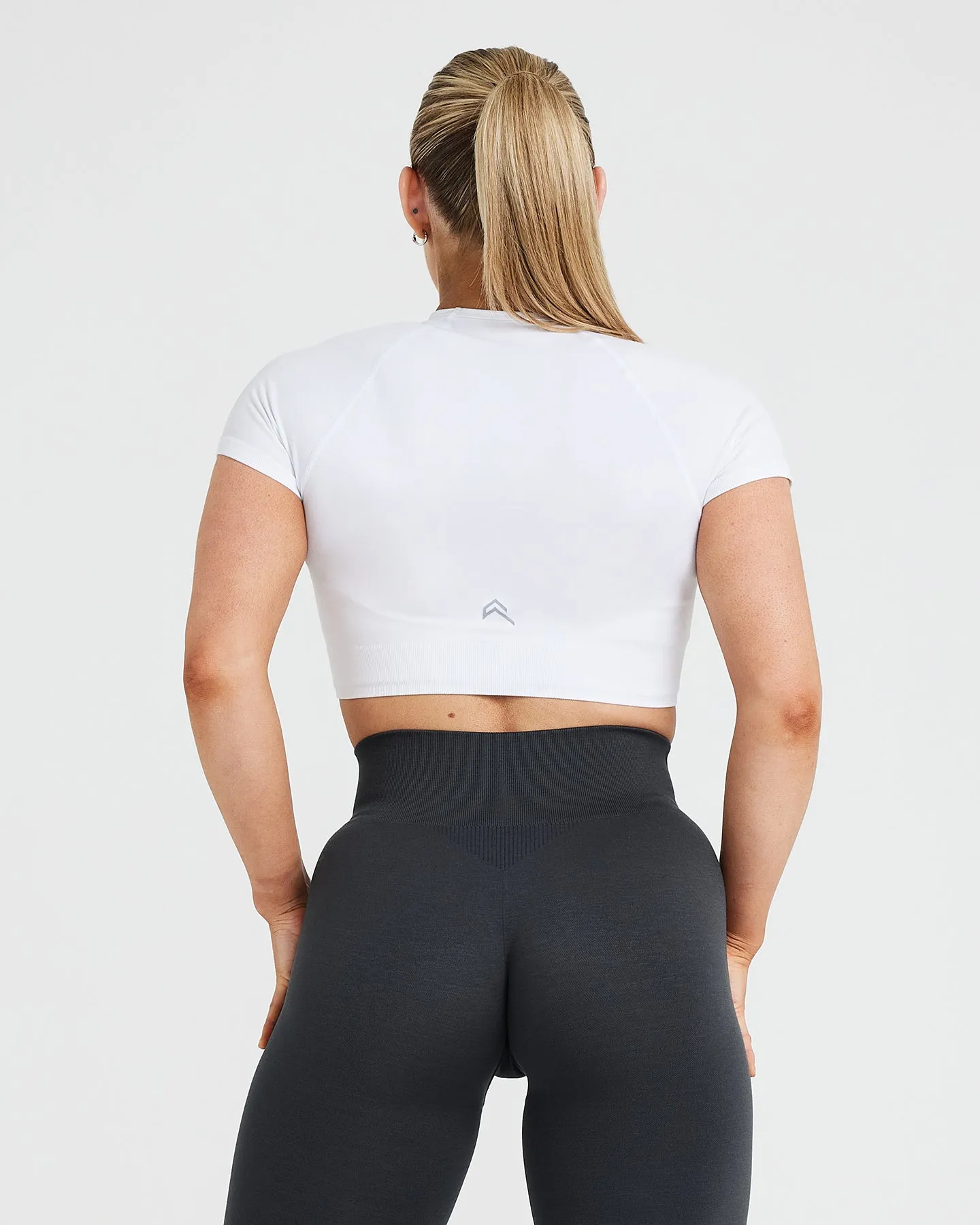 Classic Seamless 2.0 Short Sleeve Crop Top | White